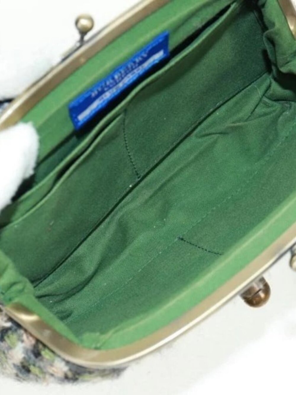 BURBERRY Blue Label Shoulder Bag Tweed Green Auth 168031V - Picture 9 of 16